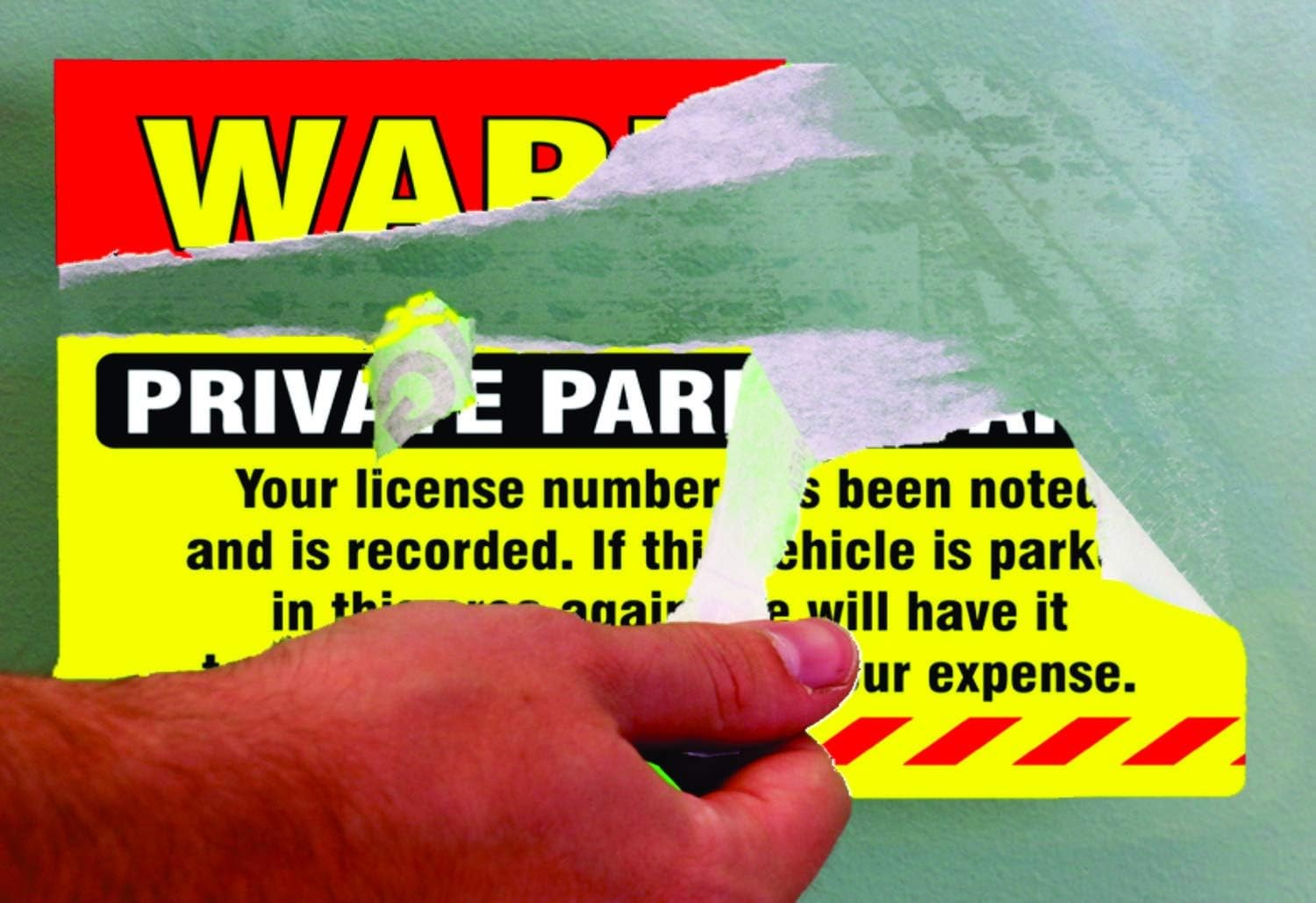 new Private Parking Stickers (Pack of 50) 6” x 9” Inch - Self Adhesive, Yellow 07FC0E-D4 - KOEEK