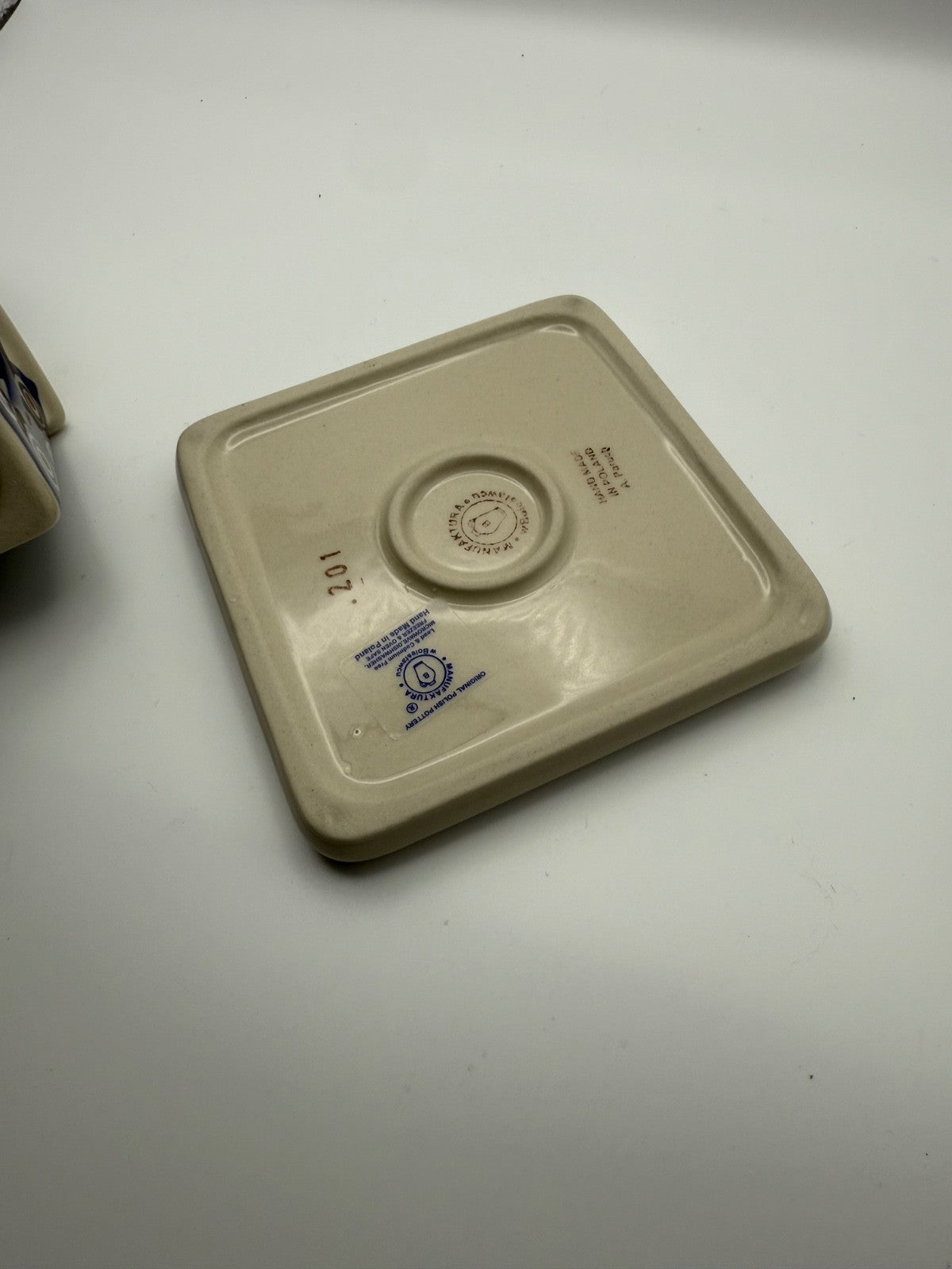 Polish Pottery Church Luminary Tea Light Votive Christmas Peacock Eye POLISH POTTERY - KOEEK