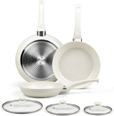 Ceramic Frying Pan Set with Lid , Induction Omelette Frying Pan Set 07FC0E-D4 - KOEEK