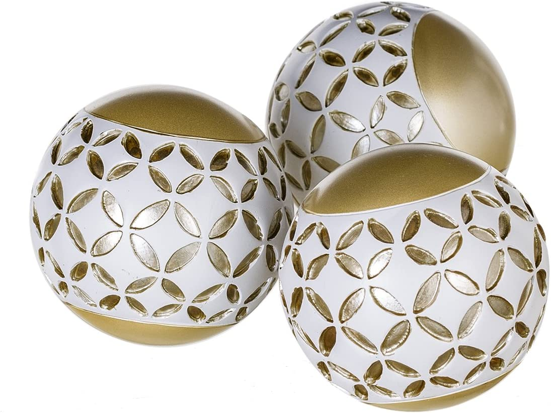 new Schonwerk Diamond Lattice Decorative Orbs for Bowls and Vases (Set of 3) Resin S