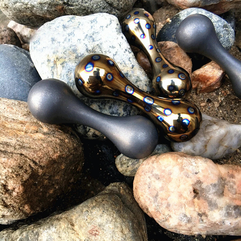 EDC Solid Titanium Alloy Begleri Unzip Toy Knucklebone Turn Bone Finger Dumbbell 07FC0E-D4 - KOEEK