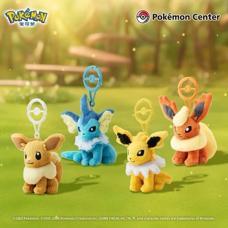 Full complete Pokemon Center Plush Key Chain Stuffed Toy Eevee Evolutions 07FC0E-D4 - KOEEK