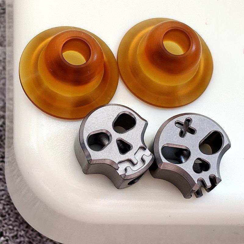 Titanium PEI Skull Knife Lanyard Bead Paracord Keychain Pendant EDC Charm DIY 07FC0E-D4 - KOEEK