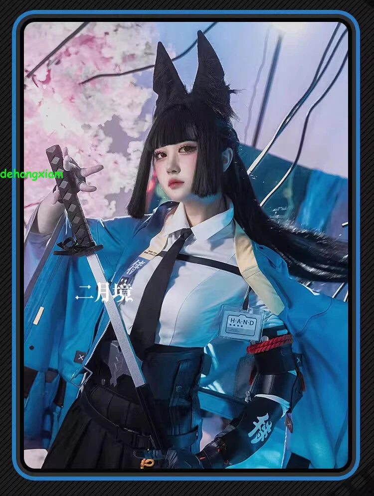 Zenless Zone Zero Hoshimi Miyabi Cosplay Costume Women Skirt Outfits Halloween 07FC0E-D4 - KOEEK