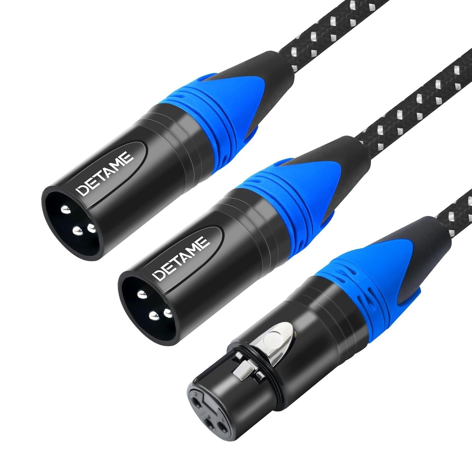 new 2Pack XLR Female to Dual Male Y Splitter Cable, 2 Y 2FT 07FC0E-D4 - KOEEK