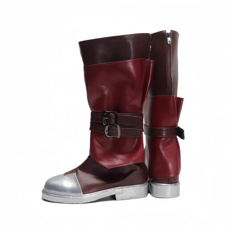 Game LOL Arcane: League of Legends Zaun Ekko Cosplay Shoes Zipper PU Long Boots 07FC0E-D4 - KOEEK