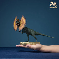 Dilophosaurus Brass Dinosaur Statue Model Collectible Display 7in Height Toy 07FC0E-D4 - KOEEK