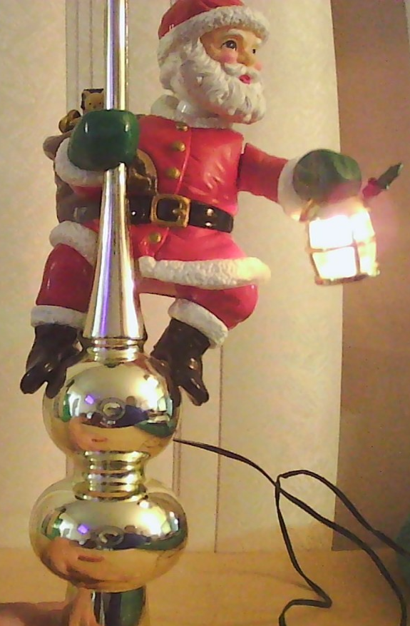 1994 Vintage Mr. Christmas Santa's Lighted Animated Tree Top in Box Tested/Works MR. CHRISTMAS - KOEEK