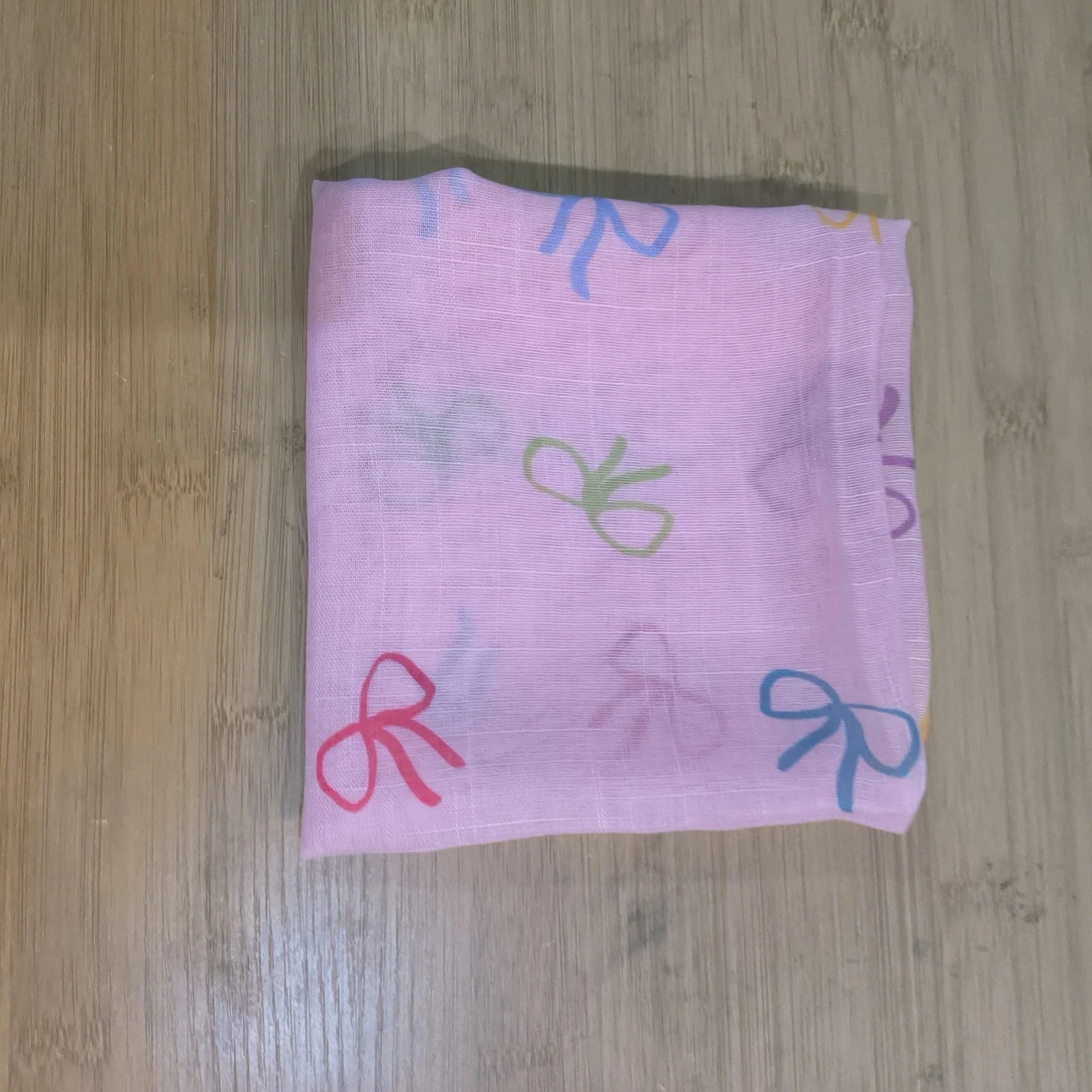 Womens Lovely Pink Bandana Scarf Neckerchief Shawl Bow Knots Graphic Scarves 07FC0E-D4 - KOEEK