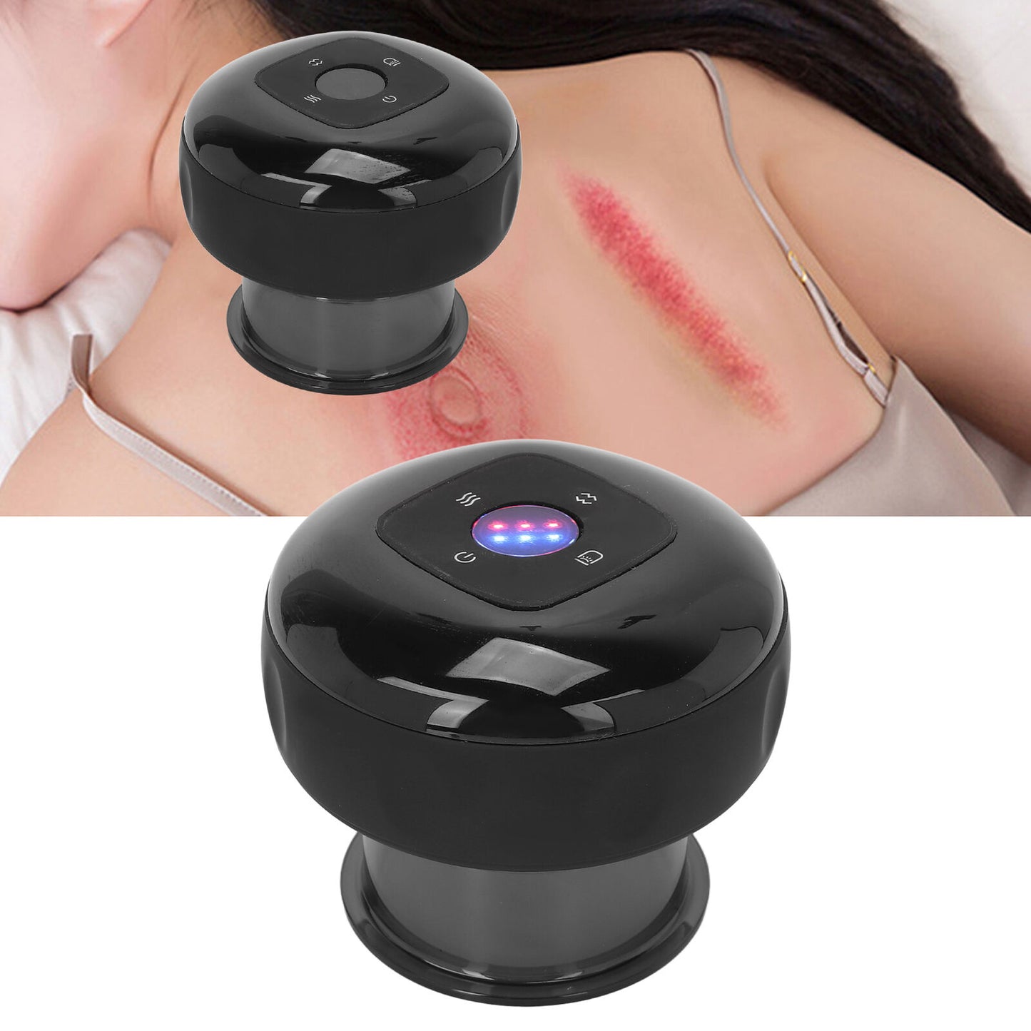 new USB Rechargeable Electric Smart Cupping Therapy Massager With Red Light Therapy koeek - KOEEK