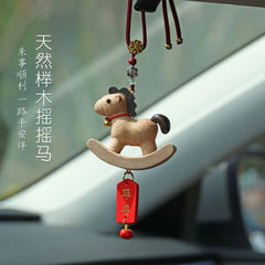 Cute Zodiac Horse Car Hanging Ornament Rearview Mirror Decor Unisex 07FC0E-D4 - KOEEK