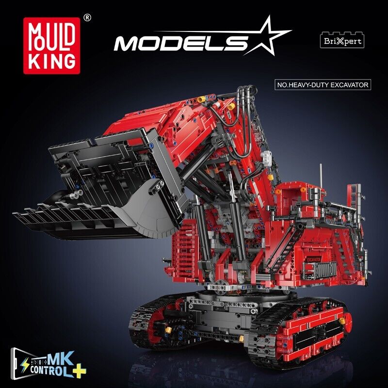 new Mould King 17071 Red Excavator Bulldozer Engineering RC Building Block Toy MOULD KING - KOEEK