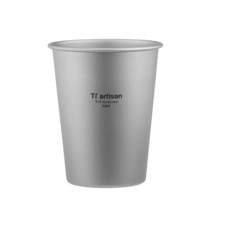 320ml Pure Titanium Single Layer Wall Cup Coffee Tea Beer Cup Portable Outdoor 07FC0E-D4 - KOEEK