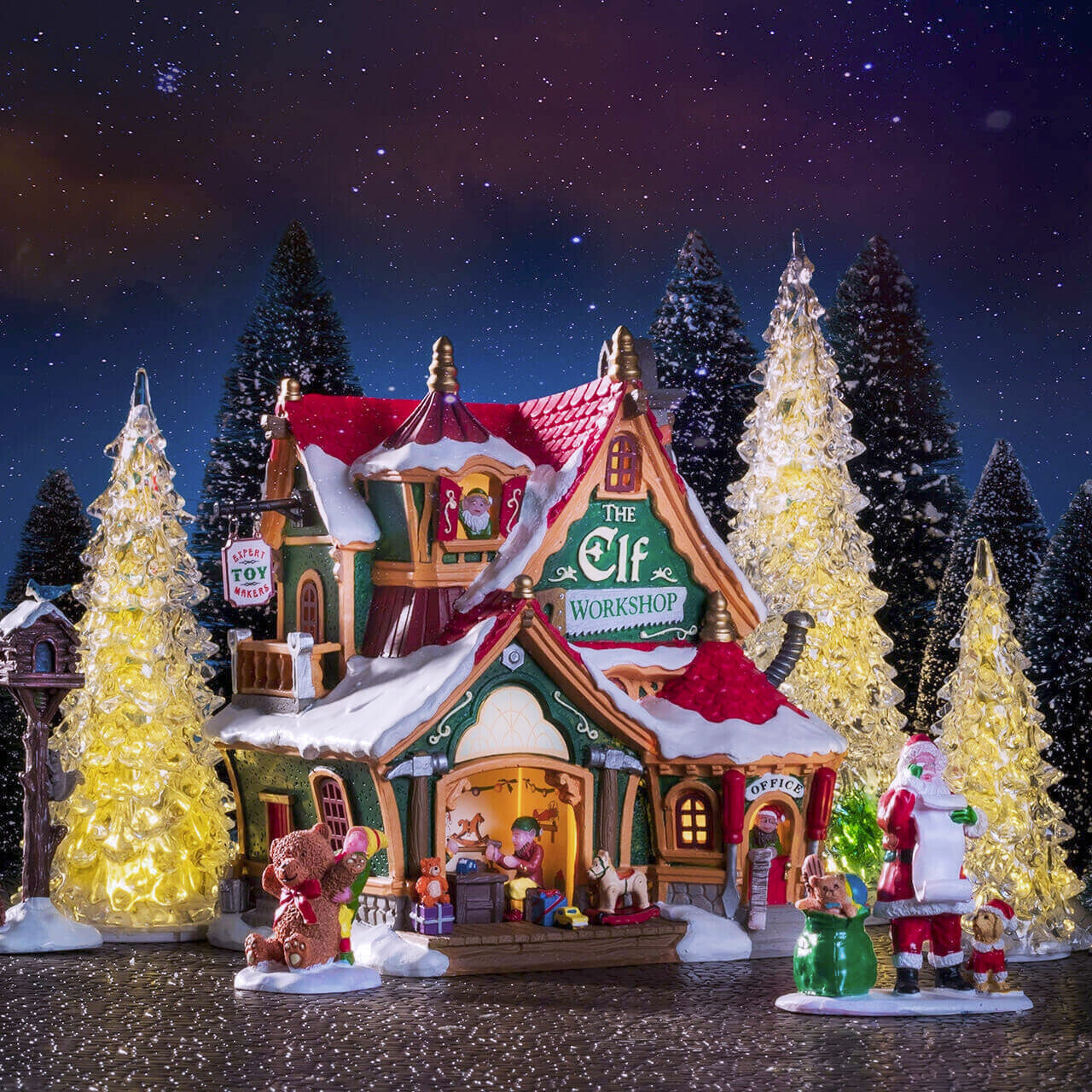 Lemax 2019 Crystal Lighted Tree, 3 Color Changeable, LARGE General Product 94515 LEMAX - KOEEK