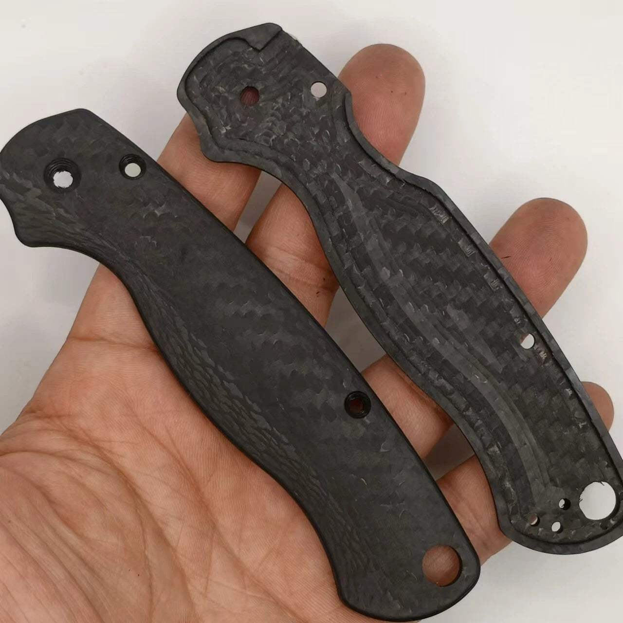 1 Pair 3k Carbon Fiber Grip Handle Scales for Spyderco Paramilitary 2 Para2 C81 07FC0E-D4 - KOEEK
