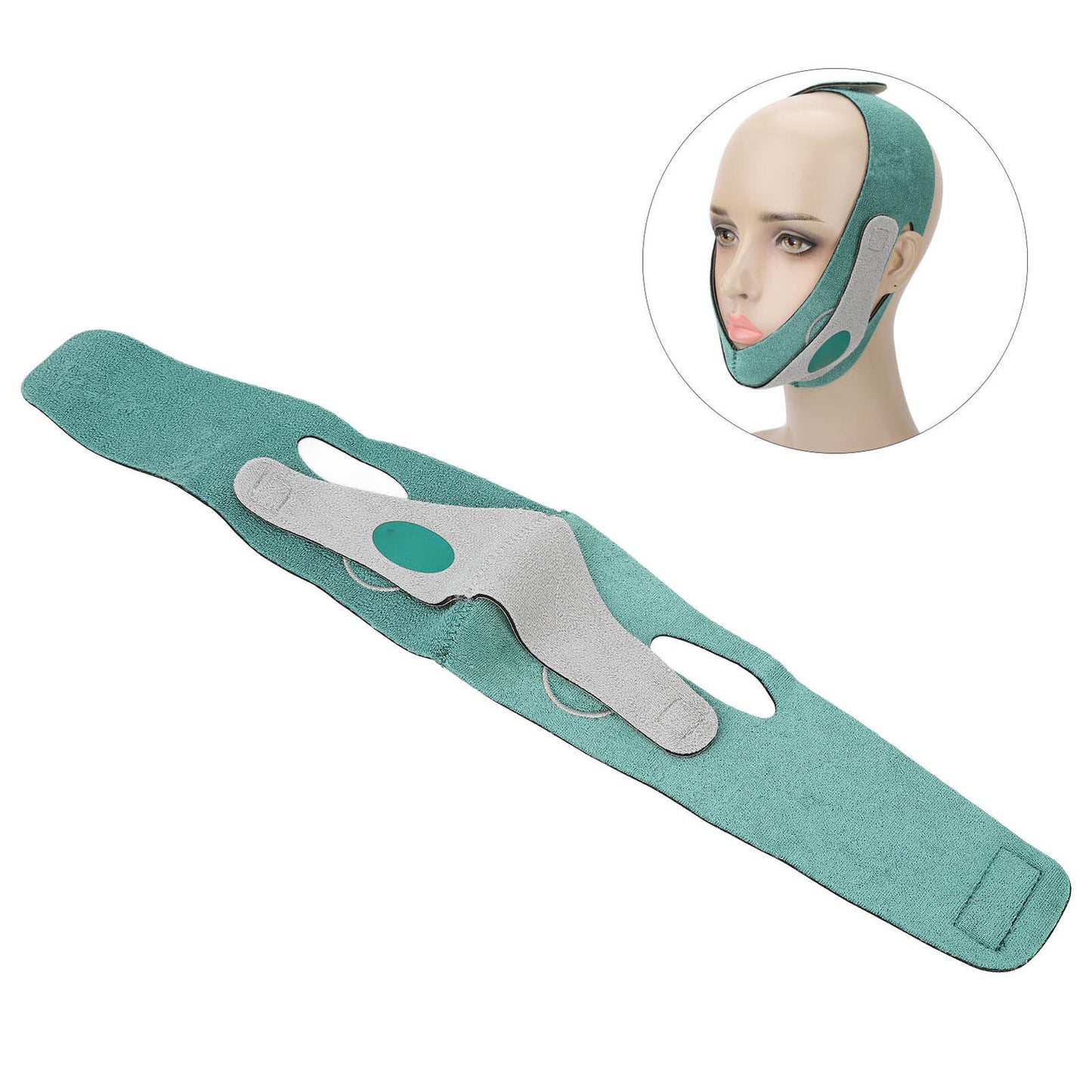 new Bandage V Line Strap Reduce Double Chin Wrinkles Lifting Belt(Green ) HGF koeek - KOEEK