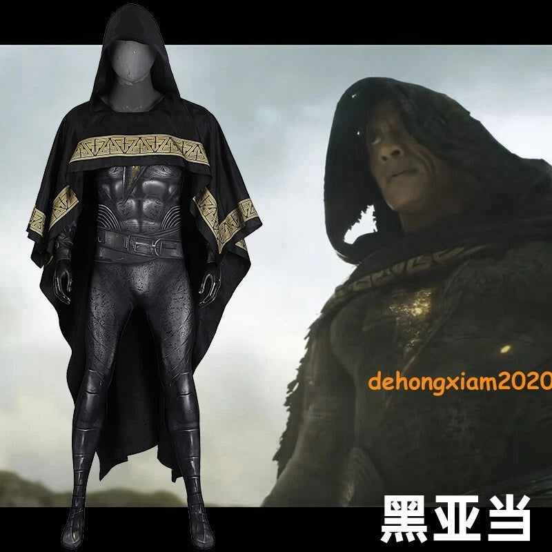 Black Adam Teth-Adam Bodysuit Cosplay Costume Suit Cloak Halloween Outfit 07FC0E-D4 - KOEEK