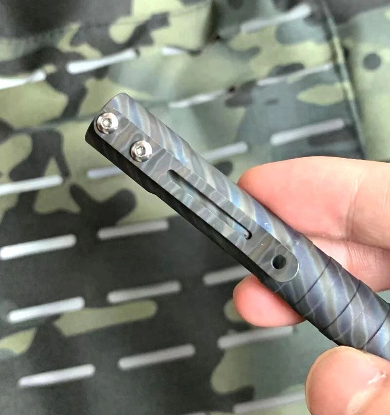 Titanium Alloy Flame Practical Pocket Ball Pen Portable Signature Pen EDC 07FC0E-D4 - KOEEK
