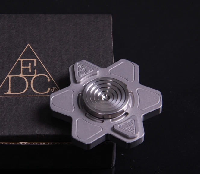 Titanium Alloy Hand Twisting Spinning Top Gyro Gyroscope Bearing Spinner EDC Toy 07FC0E-D4 - KOEEK