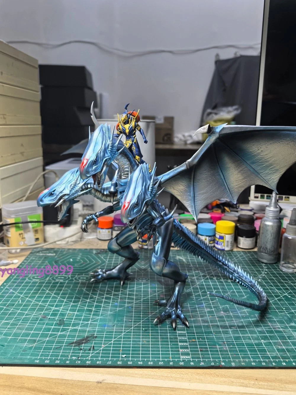 Anime YU-GI-OH! Master Of Knight Dragon Resin Figure Model Toy Collectible 25cm 07FC0E-D4 - KOEEK