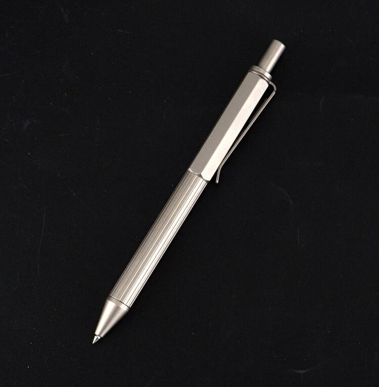 Titanium Pocket Pen Students Ballpoint Pen Portable Signature Pen Outdoor EDC 07FC0E-D4 - KOEEK