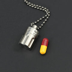 TC4 Titanium Waterproof Pill Container Revolver Cylinder Keychain Pendant EDC 07FC0E-D4 - KOEEK