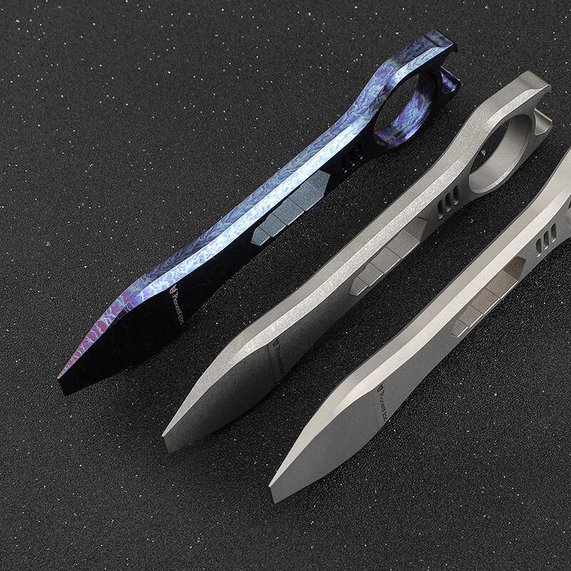 Titanium Pocket Pry Bar Crowbar Outdoor EDC Multi Tools Bottle Opener Wrench 07FC0E-D4 - KOEEK