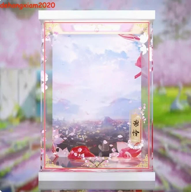Acrylic Display Box Case for GSAS Tian Guan Ci Fu Xie Lian 1/7 Figure Dustproof 07FC0E-D4 - KOEEK