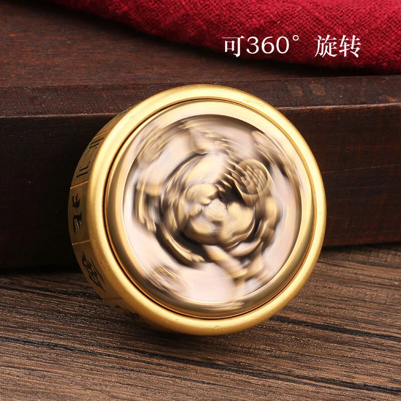 Brass Creative Fidget Spinner Brass Hand Spinner Pocket Decompression EDC Toy 07FC0E-D4 - KOEEK
