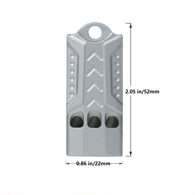 Titanium Emergency Whistle Survival Safety Whistle Three Tubes Outdoor EDC Gift 07FC0E-D4 - KOEEK