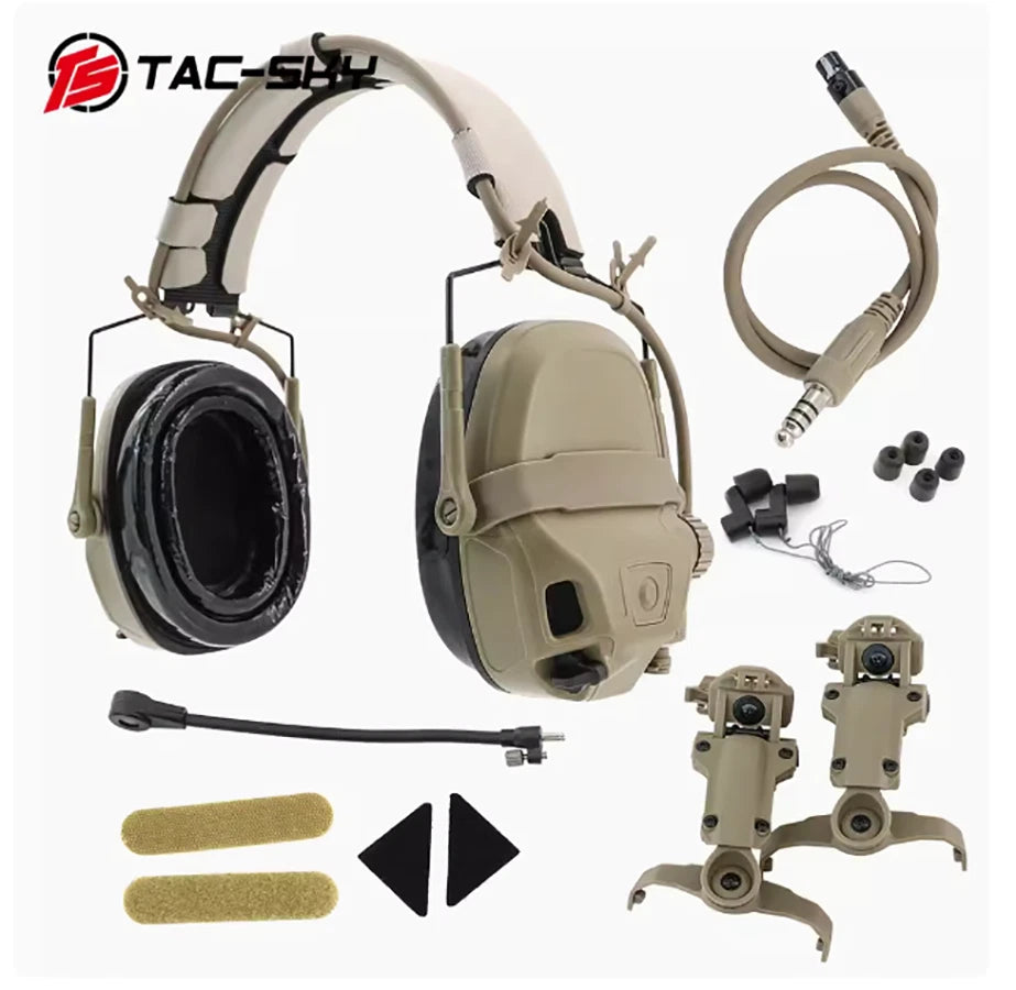 TAC-SKY Headset AMP Noise Cancelling Pickup digital signal ops core Military 07FC0E-D4 - KOEEK