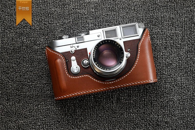 Handmade Leather Camera Half Case Protective Cover for Leica M3 07FC0E-D4 - KOEEK