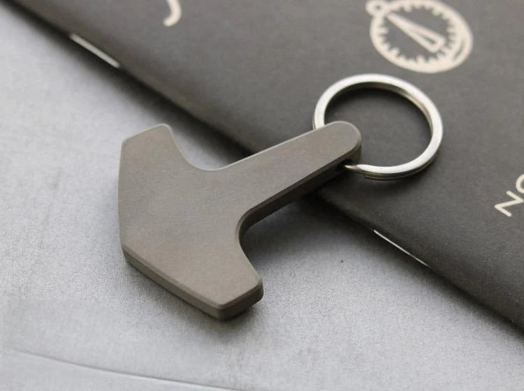 Titanium Keychain Necklace Pendant Knife Lanyard Bead EDC Charm Zipper Pull 07FC0E-D4 - KOEEK