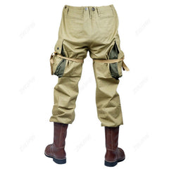 WW2 US ARMY M42 Airborne Paratrooper Officer Casual Men Trousers Cotton Pants 07FC0E-D4 - KOEEK