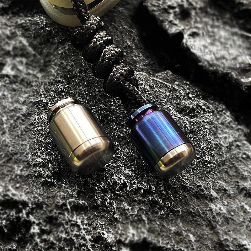 Titanium Alloy Knife Lanyard Bead Bottle Shape Paracord End Pendant Zip Pull EDC 07FC0E-D4 - KOEEK