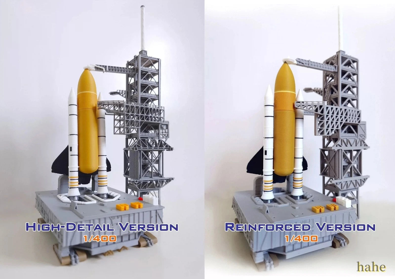 【Upgraded Ver】1/400 Space Shuttle BOLD AND REINFORCED VERSIoN on Launch Tower 07FC0E-D4 - KOEEK