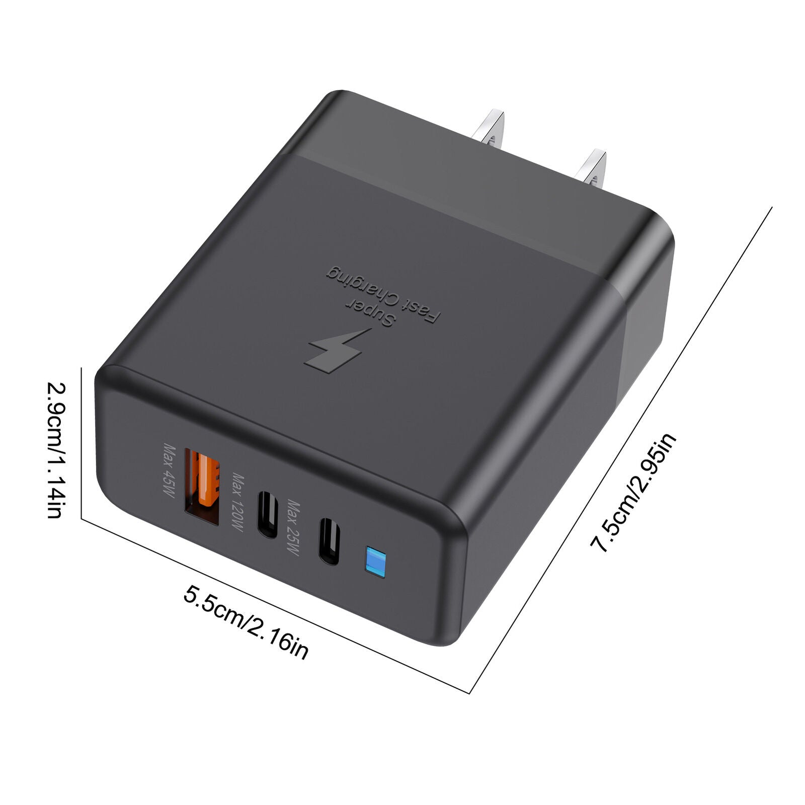 new Fast Phone Charger 120W Multi-Port USB Fast Charging Block USB Charging Station koeek - KOEEK