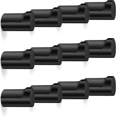 12-piece wooden wall hook set, black decorative coat hooks, wall-mounted 07FC0E-D4 - KOEEK