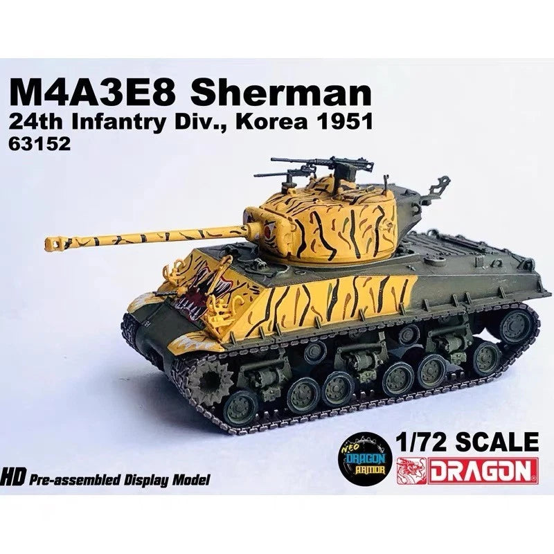 1:72 US M4A3E8 Sherman Tank24th Infantry Division Korea 1951Dragon Finished DRAGON - KOEEK