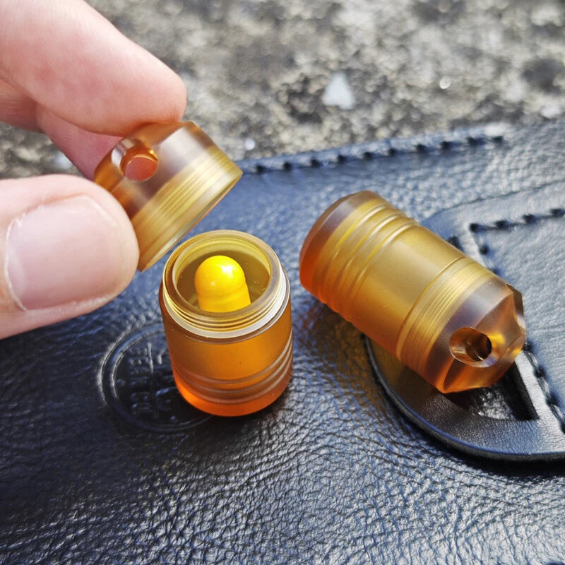 PEI Boxes Titanium alloy TC4 Waterproof Pill Case Portable Container EDC Pendant 07FC0E-D4 - KOEEK
