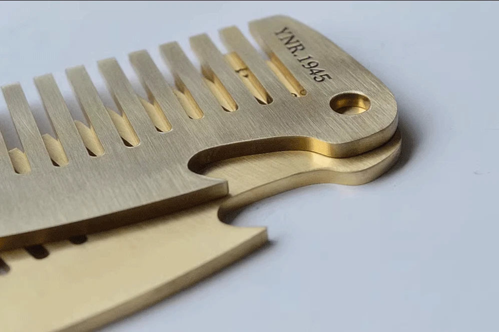 Solid Brass Comb Pocket Multi Tools Comb Bottle Opener Wrench Man EDC Gift 07FC0E-D4 - KOEEK
