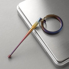 Titanium Ear Wax Cleaner Removal Earwax Remover Keychain 360° Rotary Earpick EDC 07FC0E-D4 - KOEEK