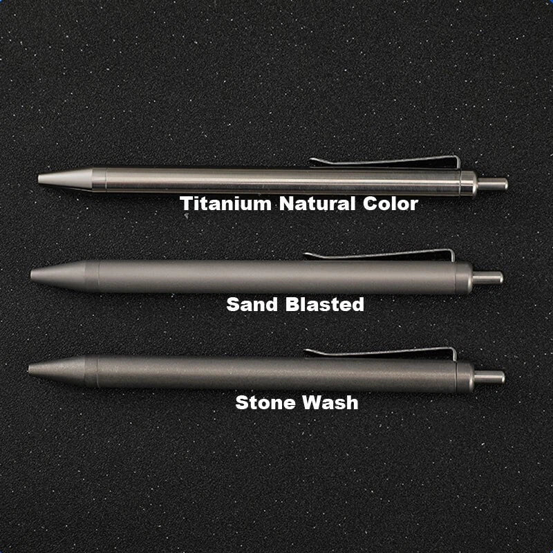 EDC Titanium Writing Pen Portable Signature Pen Stationery Office Ballpoint Pen 07FC0E-D4 - KOEEK