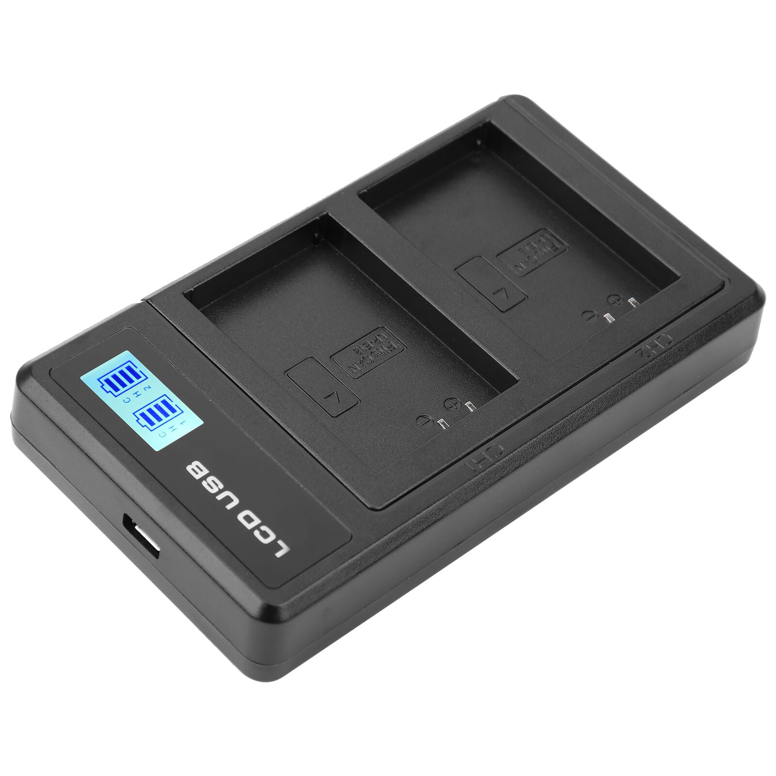 new Camera Dual Charger With LCD Display For LPE12 Battery USB Portable Charger koeek - KOEEK