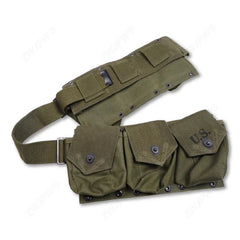 STOCK Replica WW II US Army B.A.R. 6 Bags Green Army Money Belt Button Closure 07FC0E-D4 - KOEEK