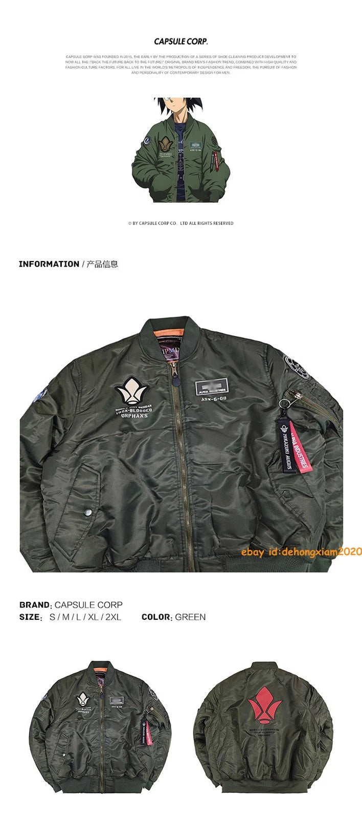 Anime GUNDAM Flight jacket Thick/Thin Coat Cosplay Casual Embroidered Zip Jacket 07FC0E-D4 - KOEEK