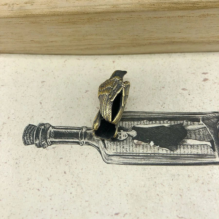 Brass Eagle Lanyard Bead Knife Paracord Beads Zipper Pull Beads Bracelet Beads 07FC0E-D4 - KOEEK