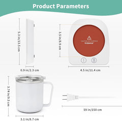 Coffee cup warmer and mug warmer with 3 temperature settings 07FC0E-D4 - KOEEK