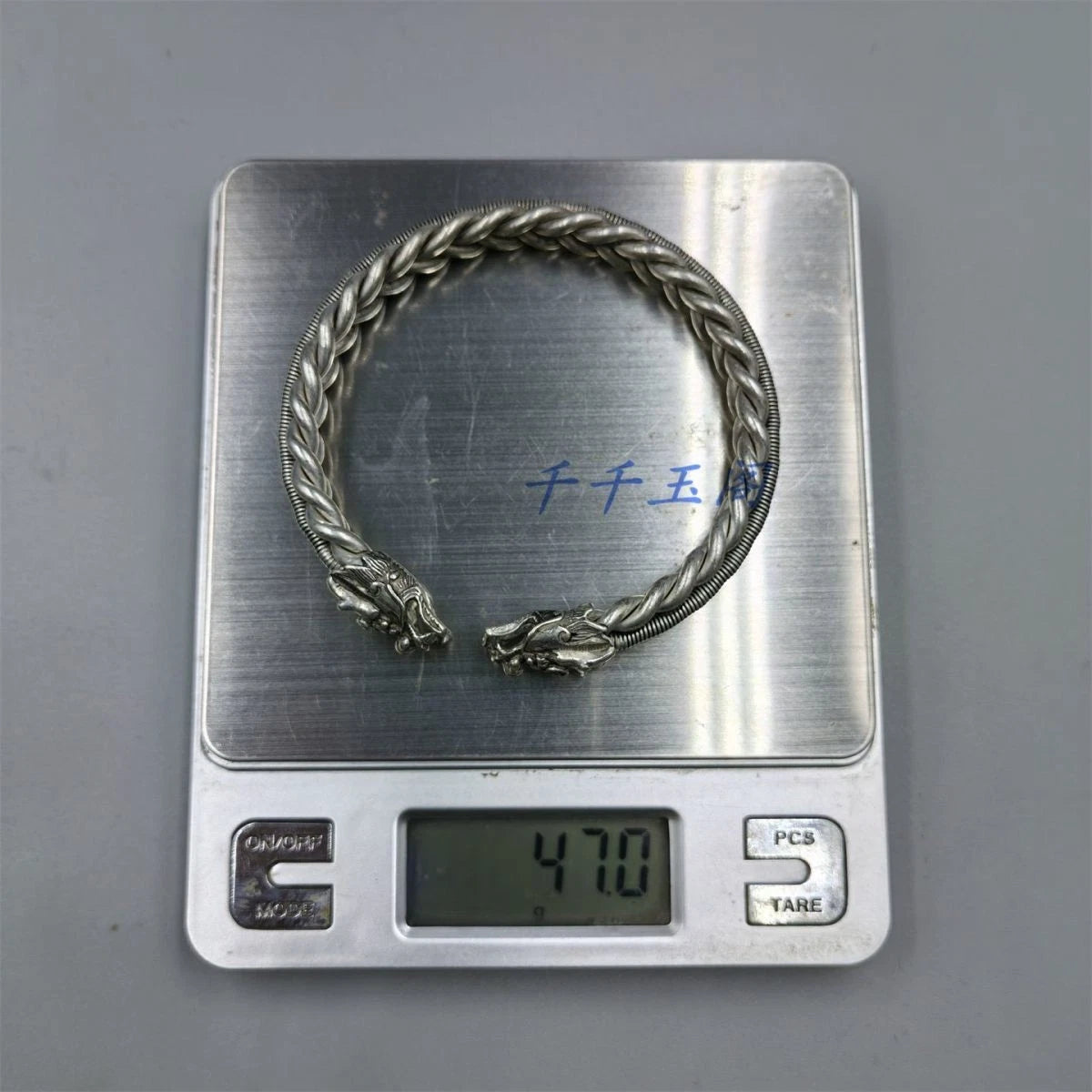 Bracelet Vintage Craft Copper Silver Plated Open Bangle Jewelry 07FC0E-D4 - KOEEK