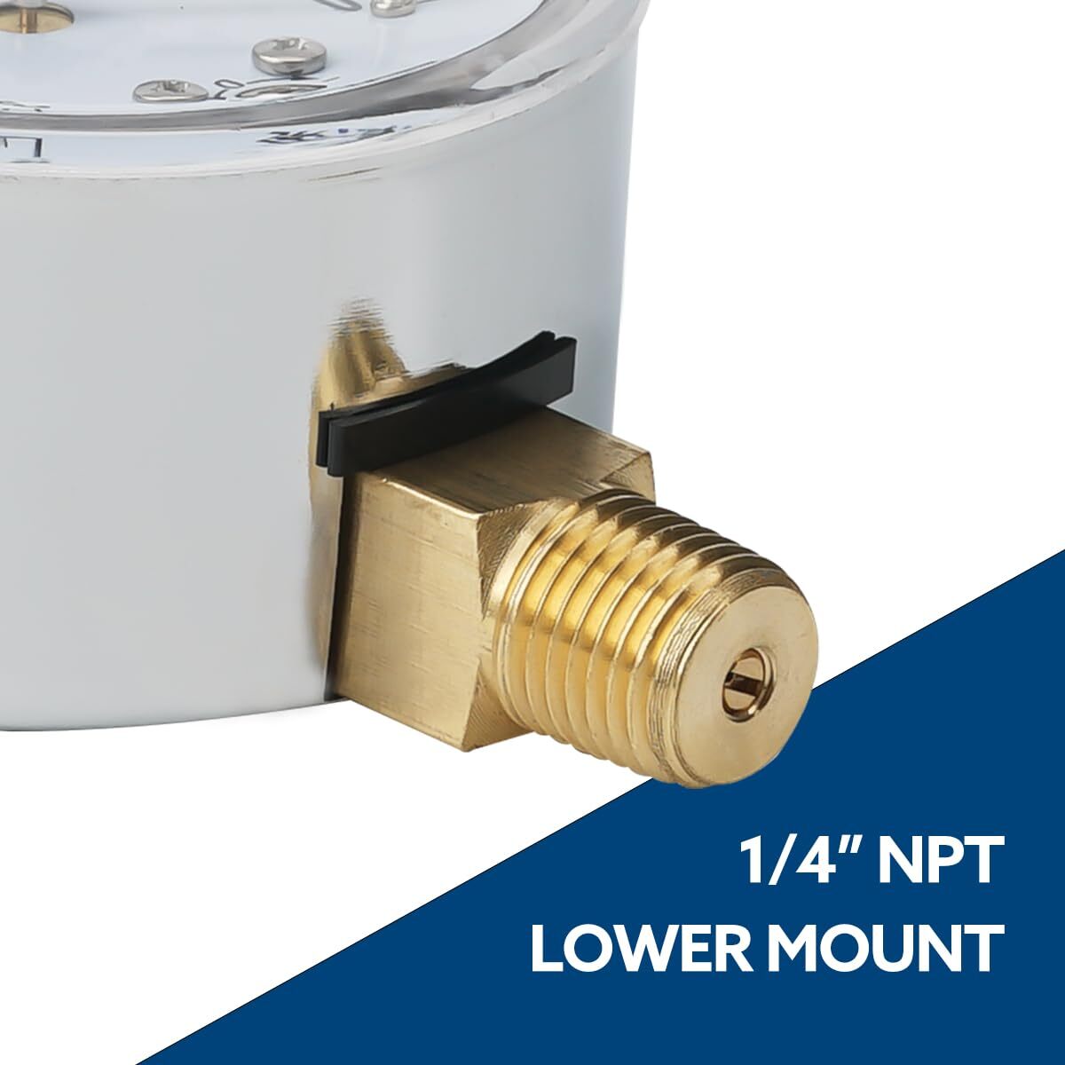 new 0-3 Psi Low Pressure Gauge, Capsule 2-1/2" Dial Size, NPT 0-3PSI 07FC0E-D4 - KOEEK